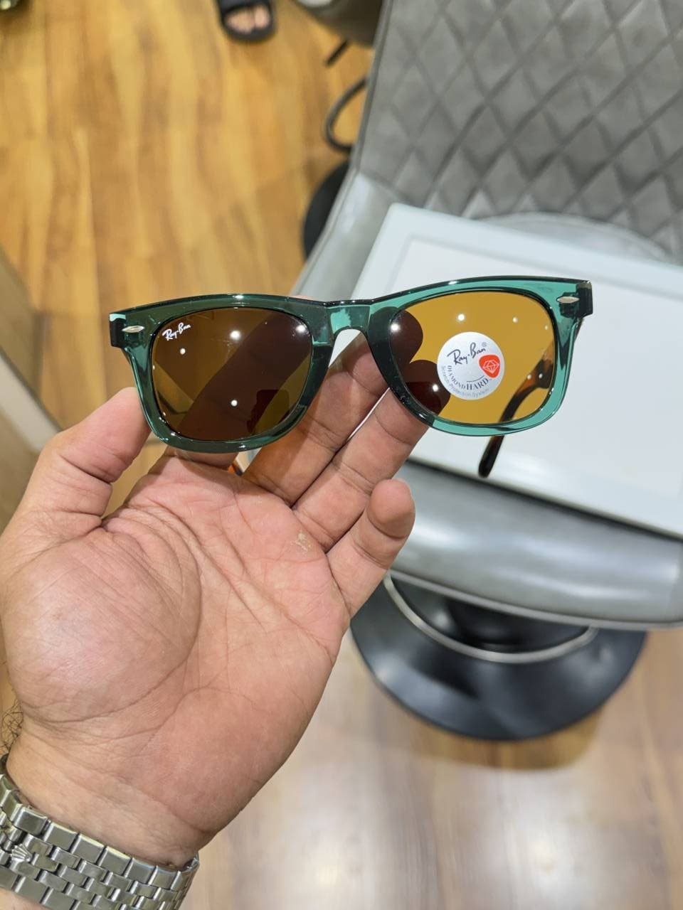 Rayban 2140 olive tiger brown alternate view