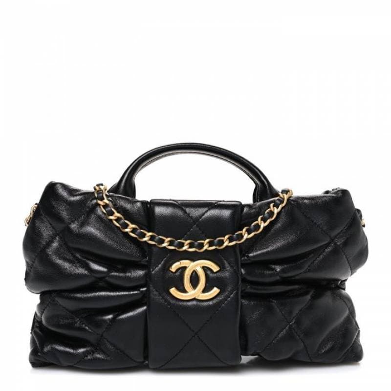 Chane_l lambskin quilted mini bow bag premium quality With box 871