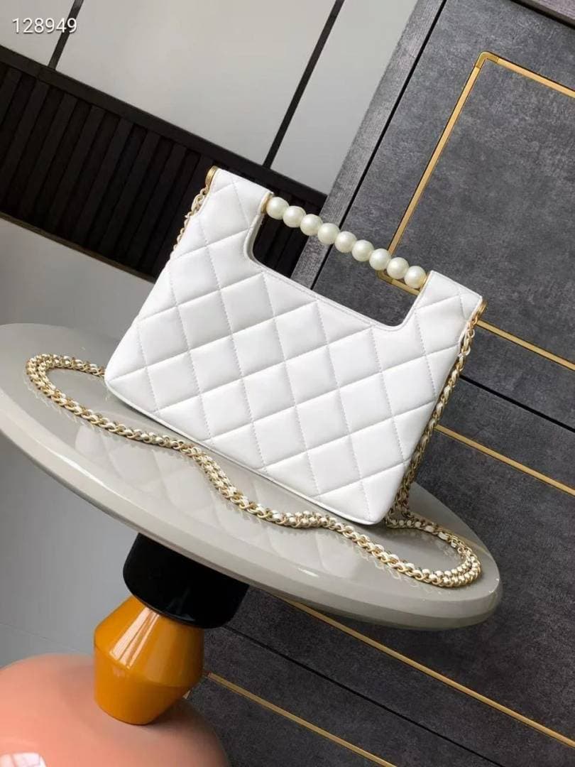 Chanel_Pearl_Classic_Flap_Shoulder_Bag_With_OG_Box_&_Dust_Bag_(White-1161) alternate view